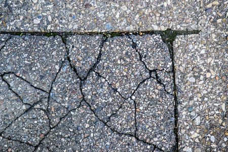 damaged streetの写真素材