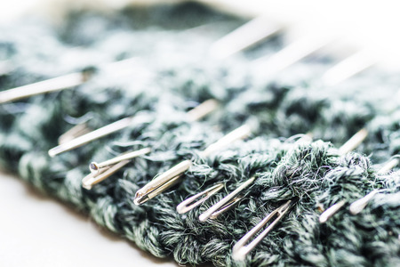 pin cushion with sewing needlesの写真素材