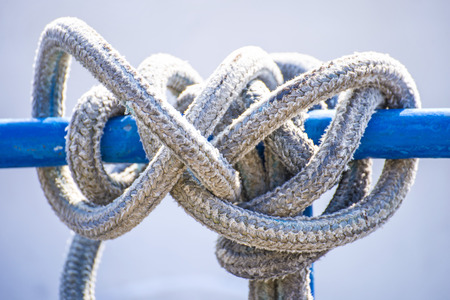 Mooring line of a trawlerの写真素材