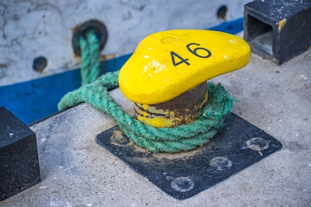 Mooring line of a trawlerの写真素材