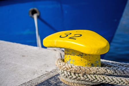 Mooring line of a trawlerの写真素材