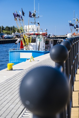 Fishing port of Ustka, Polandのeditorial素材