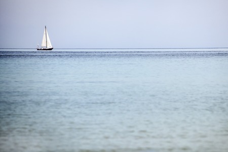 Sailing boat in the Baltic Seaの写真素材