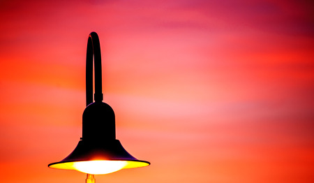 Street lantern at dawnの写真素材