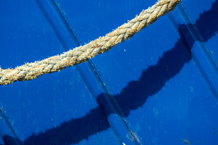 Mooring line of a trawlerの写真素材