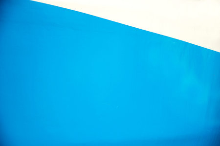 ship bow in blue and whiteの写真素材