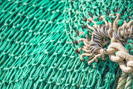 green fishing netの写真素材