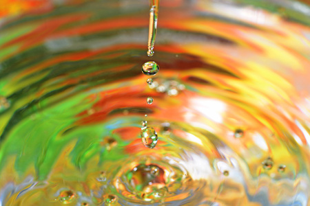 water-drops falling downの写真素材