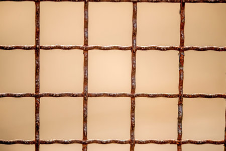 old rusty gridの写真素材