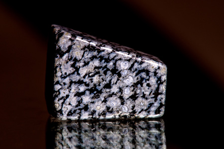 snowflake obsidian, gemstone for stone healingの写真素材
