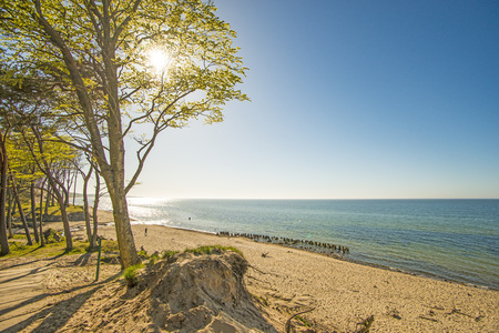 beach of the Baltic Sea in Orzechowo, Polandの写真素材