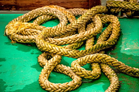 rope on a pier floor