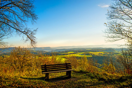 panoramic view to the Swabian Alb highlands, Germany