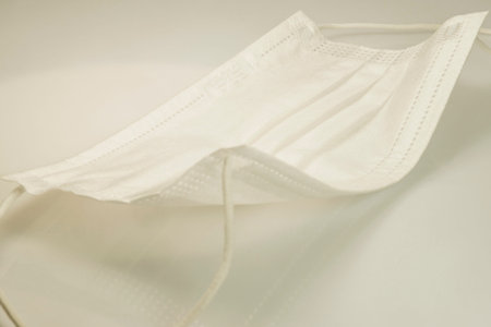 medical face mask in a closeup