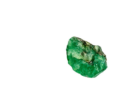 emerald on a white backgroundの写真素材