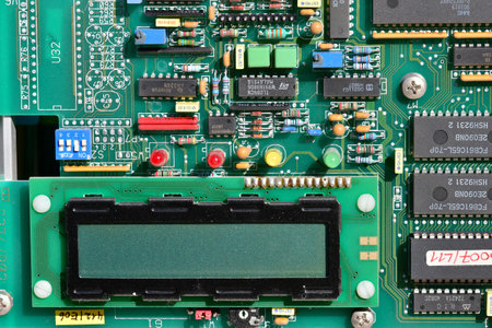 inverter for solar system in a closeupの写真素材