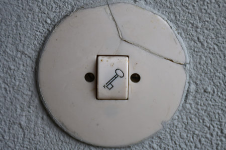 Switch for electric door openerの写真素材