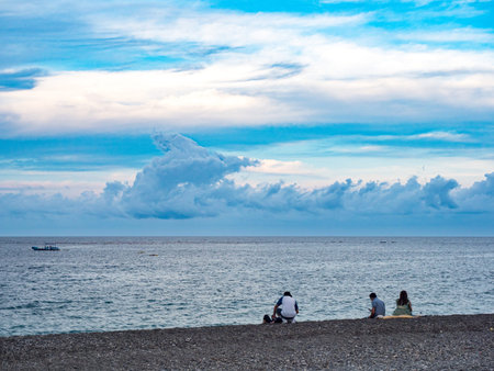 Chishingtan Beach landscape in Hualien,Taiwan.の写真素材