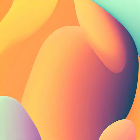 Art with large, bubble-like text and bright, warm color palettes are sure to pop in '70s Style with Generative AI.の素材