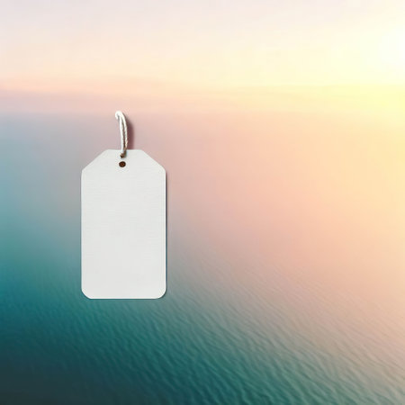 blank label - summer - on top view sea background with AIの素材