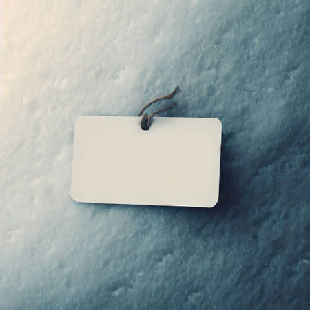 blank label-winter - on top view ice snow background with AIの素材