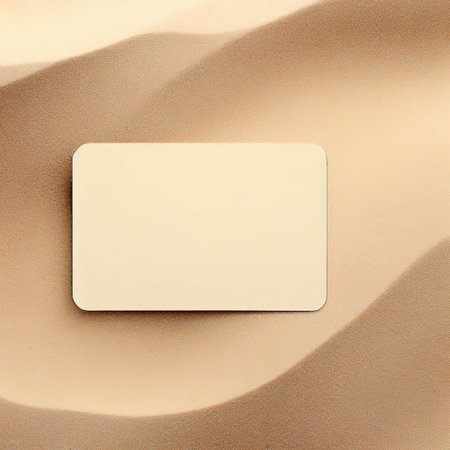 blank label - on top view dune sand wave background with AIの素材
