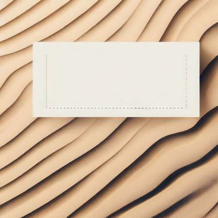 blank label - on top view dune sand wave background with AIの素材