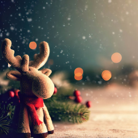 Christmas Theme copy space with AIの素材