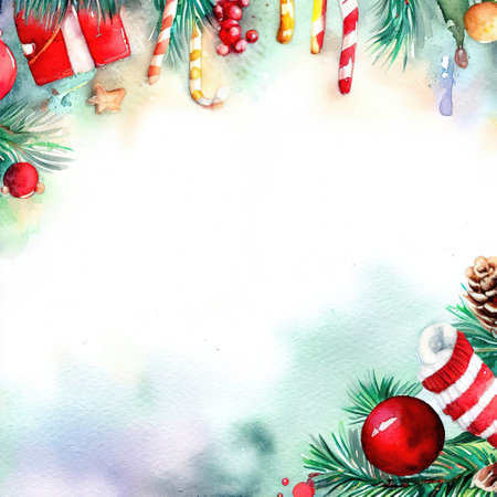 Christmas Theme copy space with AIの素材