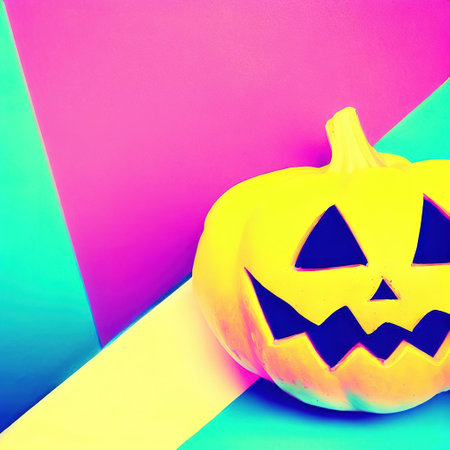 Pumpkin decoration for Halloween theme with AI.の素材