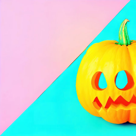 Pumpkin decoration for Halloween theme with AI.の素材