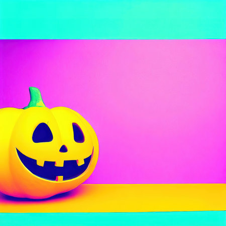 Pumpkin decoration for Halloween theme with AI.の素材