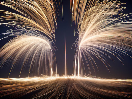 neon light painting background with Generative AI.の素材