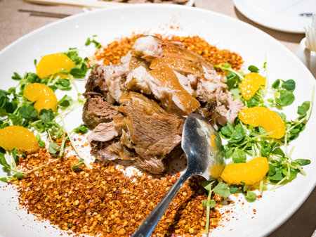 Chinese food: Braised pig knuckleの写真素材