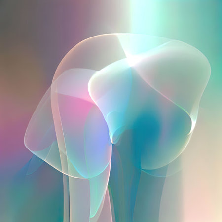 Abstract background illustration contains colorful transparency and effects with jellyfish style with Generative AI.の素材
