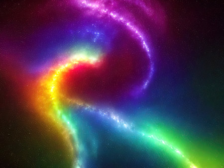 colorful isolated in black background with Generative AIの素材