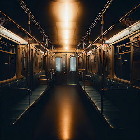 inside the subway car with Generative AI.の素材
