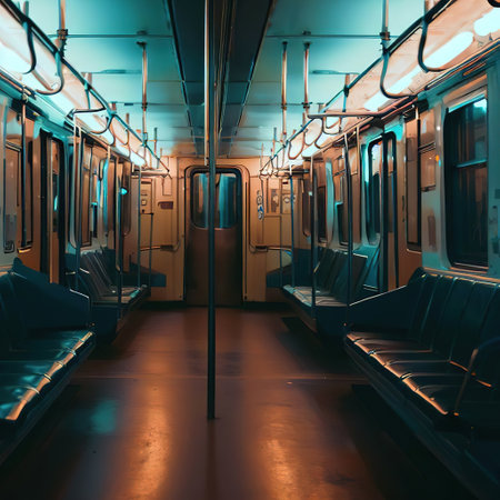 inside the subway car with Generative AI.の素材
