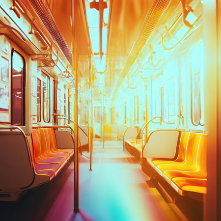 inside the subway car with Generative AI.の素材