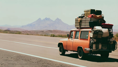 traveling the highways and byways with Generative AI.の素材