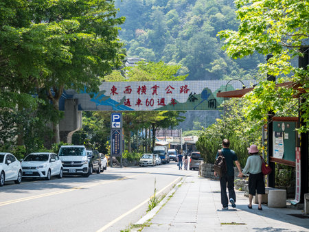 GUGUAN-APRIL 29:Guguan township landscape on April 29,2023 in Taichung, TAIWAN. It is a hot spring located in Heping District, Taichung, Taiwan. It was previously named Meiji Onsen.のeditorial素材