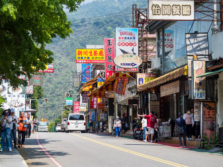 GUGUAN-APRIL 29:Guguan township landscape on April 29,2023 in Taichung, TAIWAN. It is a hot spring located in Heping District, Taichung, Taiwan. It was previously named Meiji Onsen.のeditorial素材