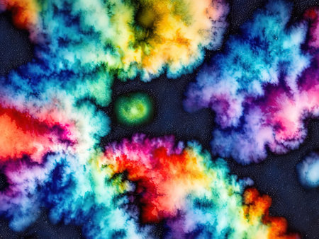 colorful isolated in black background with Generative AIの素材