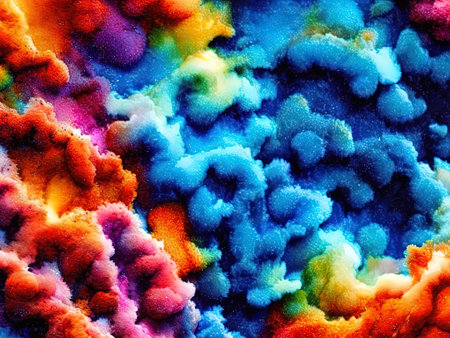 colorful isolated in black background with Generative AIの素材