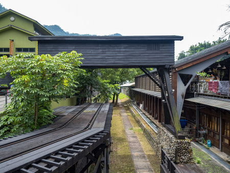 Checheng,TAIWAN - JUNE 10: Landscape at Checheng village on June 10, 2023 at Nantou, Taiwan. It is a famous tourist spot in Nantou County, Taiwan.のeditorial素材