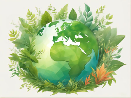 Earth Day Concept with Generative AI.の素材