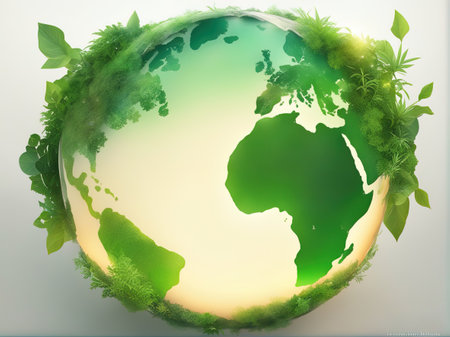 Earth Day Concept with Generative AI.の素材