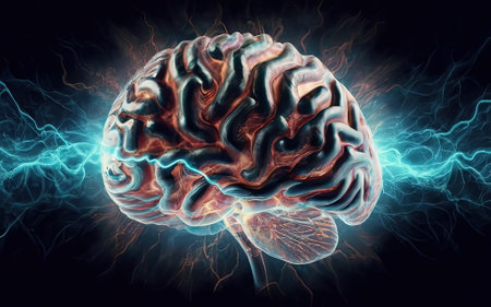 electric current rolling brain with Generative AI.の素材