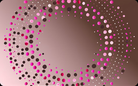 Pink pattern of dots background frame of geometric shapes with Generative AI.の素材