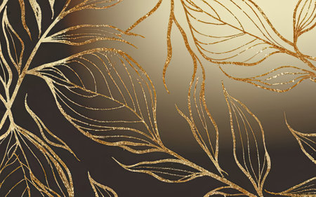 Gold leaf texture background with Generative AI.の素材